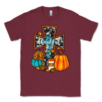 Burgundy thankful cross Classic Tee - JahusDesignShop