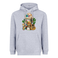 Heather Grey Mexican Hot Coffee Cup Heavyweight Hoodie - FaDigitalArtStudio