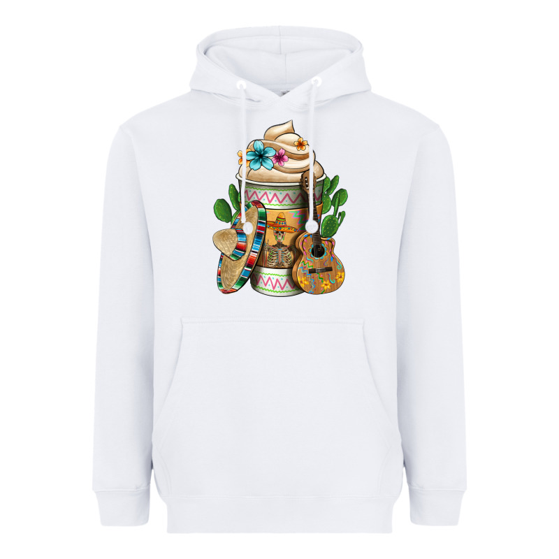 Mexican Hot Coffee Cup Heavyweight Hoodie by FaDigitalArtStudio | Teevron