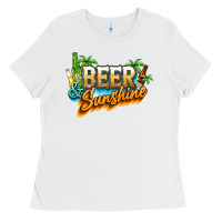 White Beer and sunshine Ladies Tee - NancyCooperArtShop