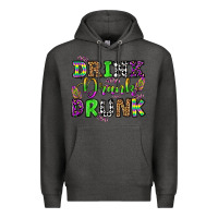 Charcoal Heather drink drank drunk mardi gras olivia Premium Hoodie - OliviaCreatesArt