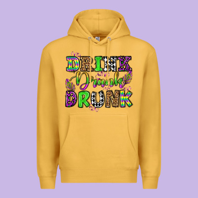 Drink Drank Drunk Mardi Gras Olivia Premium Hoodie Designed By Oliviacreatesart