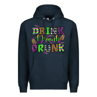 Navy drink drank drunk mardi gras olivia Premium Hoodie - OliviaCreatesArt