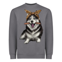 Storm alaskan husky with bandeau Heavyweight Sweatshirt - texasbilliewilder