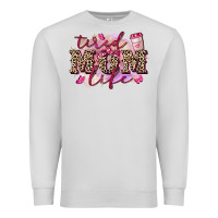 Dove Grey Tired mom life Premium Sweatshirt - FaDigitalArtStudio