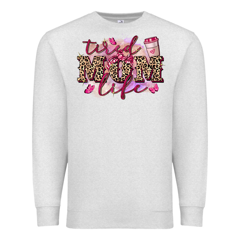 Tired Mom Life Premium Sweatshirt by FaDigitalArtStudio | Teevron