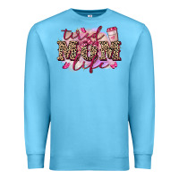 Ocean Blue Tired mom life Premium Sweatshirt - FaDigitalArtStudio