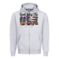 God Bless The Usa Zipper Hoodie | Teevron