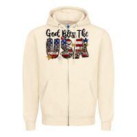 Sandshell god bless the usa Zipper Hoodie - CowGirlArtShop