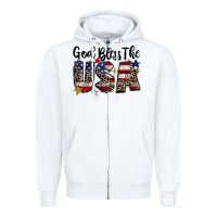 White god bless the usa Zipper Hoodie - CowGirlArtShop