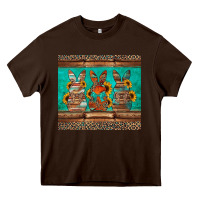 Chocolate Brown western easter bunnies Heavy Core Tee - Jasminsmagicworld
