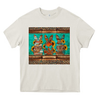 Cream western easter bunnies Heavy Core Tee - Jasminsmagicworld