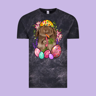 Rabbit And Carrot Easter Vintage Tee Designed By Bundleandbundleshop