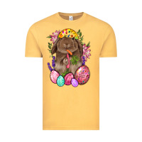 Vintage Mustard Rabbit And Carrot Easter Vintage Tee - BundleAndBundleShop