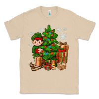 Mushroom Christmas Elf With Gift Classic Tee - BundleAndBundleShop