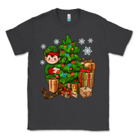 Smoke Christmas Elf With Gift Classic Tee - BundleAndBundleShop
