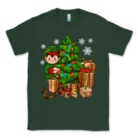 Sports Green Christmas Elf With Gift Classic Tee - BundleAndBundleShop