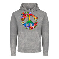 Cloud Rock Peace Pride LGBTQ+ And Flowers Vintage Hoodie - BundleAndBundleShop