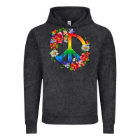 Vintage Black Peace Pride LGBTQ+ And Flowers Vintage Hoodie - BundleAndBundleShop