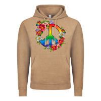 Vintage Coffee Peace Pride LGBTQ+ And Flowers Vintage Hoodie - BundleAndBundleShop