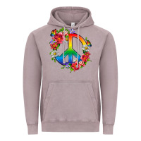 Vintage Zinc Peace Pride LGBTQ+ And Flowers Vintage Hoodie - BundleAndBundleShop