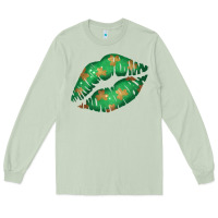 Matcha St. Patricks Day Green Lips Long Sleeve Tee - Bettercallsaul