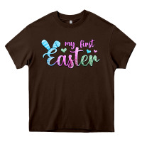 Chocolate Brown my first easter Heavy Core Tee - Jasminsmagicworld
