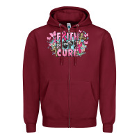 Burgundy Faith hope cure Cancer Awareness Zipper Hoodie - HowdyJamesFarm