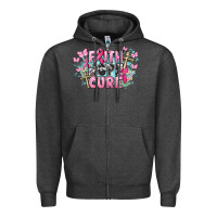 Charcoal Heather Faith hope cure Cancer Awareness Zipper Hoodie - HowdyJamesFarm