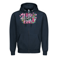 Navy Faith hope cure Cancer Awareness Zipper Hoodie - HowdyJamesFarm