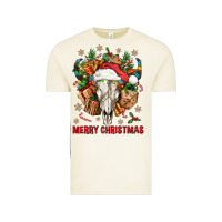 Vintage Arctic Merry Christmas With Bull skull Vintage Tee - BundleAndBundleShop