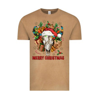 Vintage Camel Merry Christmas With Bull skull Vintage Tee - BundleAndBundleShop