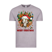 Vintage Zinc Merry Christmas With Bull skull Vintage Tee - BundleAndBundleShop