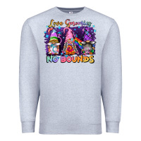 Heather Grey love gnomies no brounds pride Premium Sweatshirt - FaDigitalArtStudio