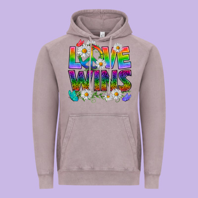 Pride Lgbtq+ Love Wins Vintage Hoodie Designed By Bundleandbundleshop
