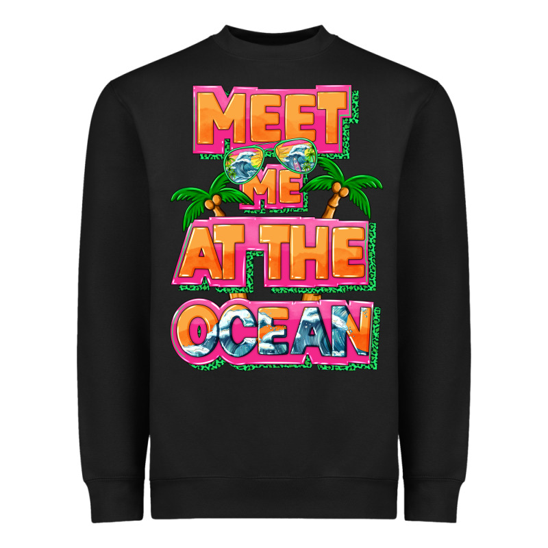 Meet Me At The Ocean Summer Heavyweight Sweatshirt by NancyCooperArtShop | Teevron