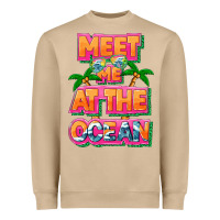 Mushroom Meet me at the ocean Summer Heavyweight Sweatshirt - NancyCooperArtShop