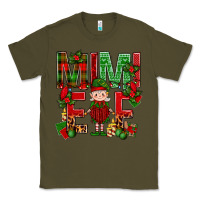 Army Green Mimi Elf with Knitting Christmas Classic Tee - BundleAndBundleShop