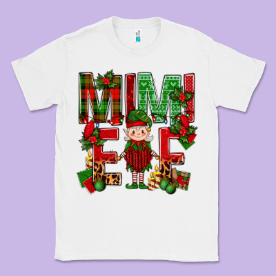 Mimi Elf With Knitting Christmas Classic Tee Designed By Bundleandbundleshop