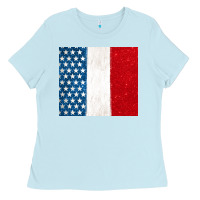 Baby Blue custom text american flag(used font 'doctrin Ladies Tee - Jasminsmagicworld
