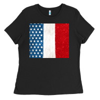 Black custom text american flag(used font 'doctrin Ladies Tee - Jasminsmagicworld