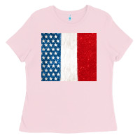 Bubblegum Pink custom text american flag(used font 'doctrin Ladies Tee - Jasminsmagicworld