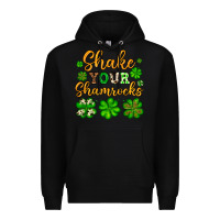 Black St. Patrick's Shake your shamrocks Premium Hoodie - OliviaCreatesArt