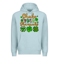 Blue Mist St. Patrick's Shake your shamrocks Premium Hoodie - OliviaCreatesArt
