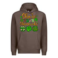 Coffee St. Patrick's Shake your shamrocks Premium Hoodie - OliviaCreatesArt