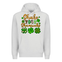 Dove Grey St. Patrick's Shake your shamrocks Premium Hoodie - OliviaCreatesArt