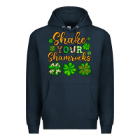 Navy St. Patrick's Shake your shamrocks Premium Hoodie - OliviaCreatesArt