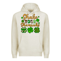 Oatmeal Heather St. Patrick's Shake your shamrocks Premium Hoodie - OliviaCreatesArt