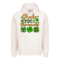 Pale Pink St. Patrick's Shake your shamrocks Premium Hoodie - OliviaCreatesArt
