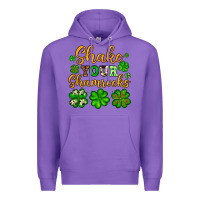Purple St. Patrick's Shake your shamrocks Premium Hoodie - OliviaCreatesArt
